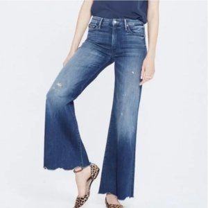 MOTHER The Roller Fray Flare Jeans Breaking The Law Wash Size 27